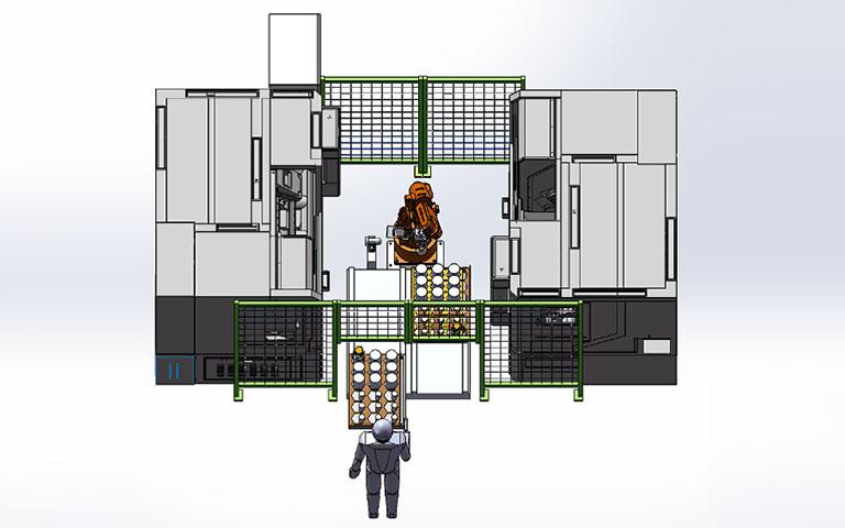 工業(yè)機器人自動化上下料加工單元2